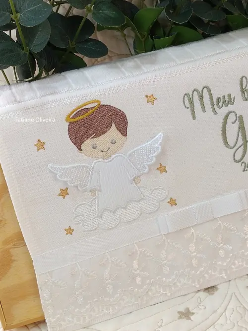Toalha De Batizado Bordada - Toalha De Batizado Personalizada Com