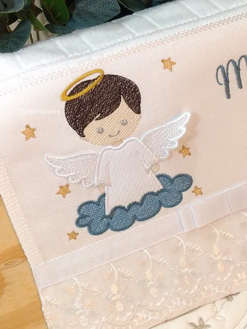 Toalha De Batizado Bordada - Toalha De Batizado Personalizada Com