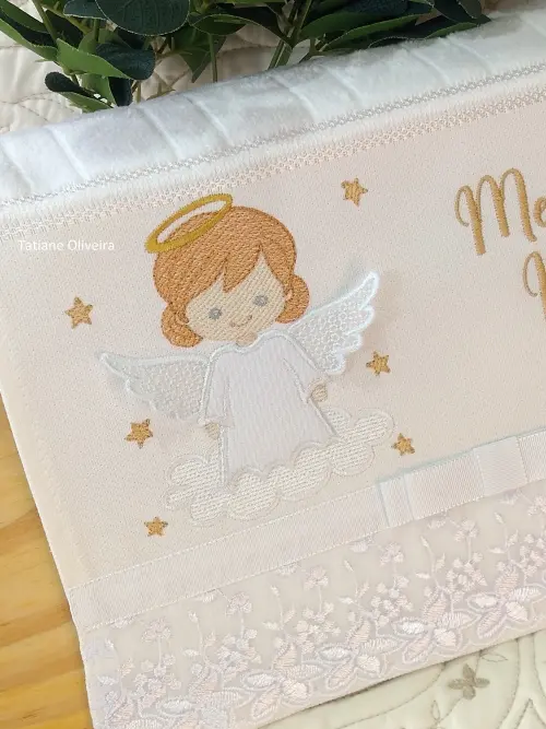 Toalha De Batizado Bordada - Toalha De Batizado Personalizada Com