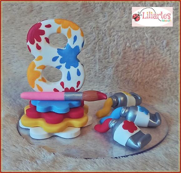 Topo de Bolo-pintando-14 cm