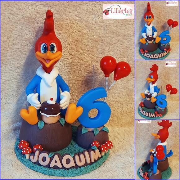 Pica-pau Topo de Bolo Personalizado 18cm