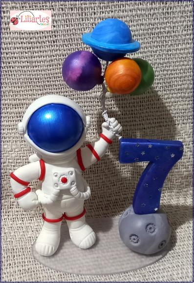 Topo de Bolo Astronauta- 15cm