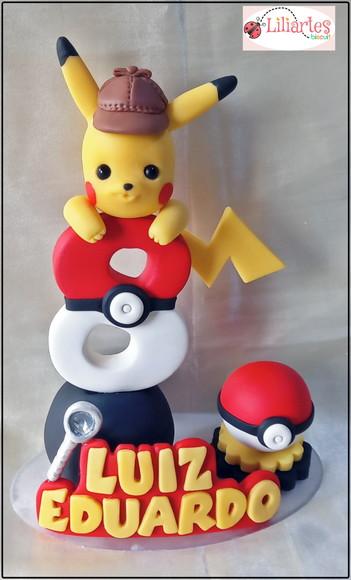 Topo de Bolo Pokémon Detetive-17 cm