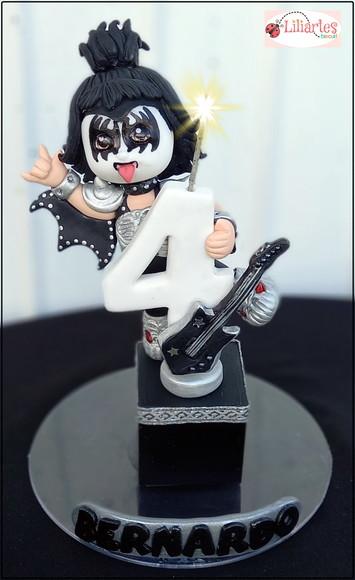 Topo de Bolo Banda Kiss Personalizado