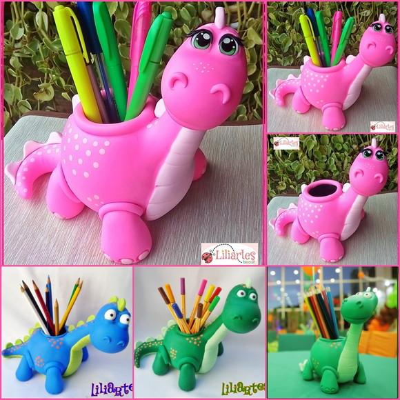 Dino_porta lápis/ enfeite de mesa 25cm