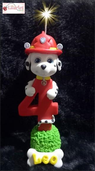 Vela Estilizada Patrulha Cachorrinho- 14cm