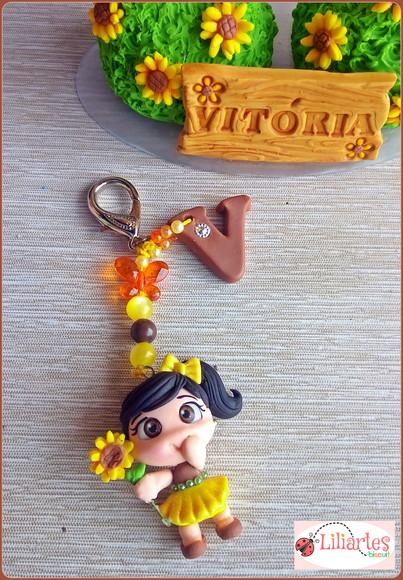 Chaveiro temático personalizado -Girassol