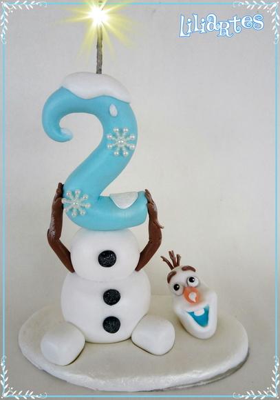 Vela Boneco de neve 15cm/ proibido cópias