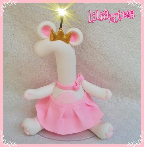 Vela princesa ursa 15cm_cópia proibida