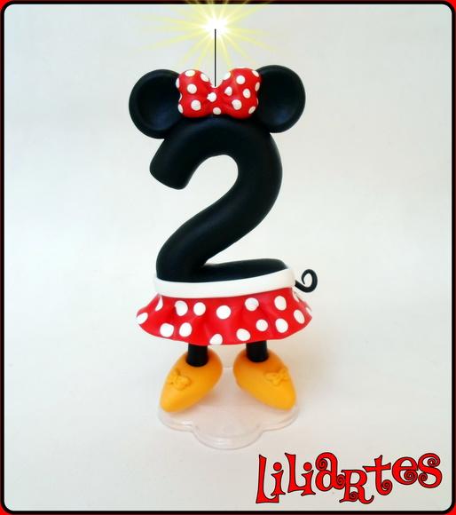 Vela 13cm Minnie Estilizada