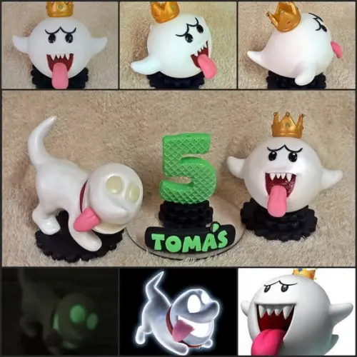 King Boo e Cachorro Fantasma 12cm+nome /super Mario