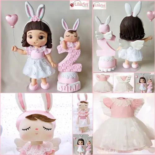 Topo de Bolo Bonequinha Metoo Doll Personalizada-15cm