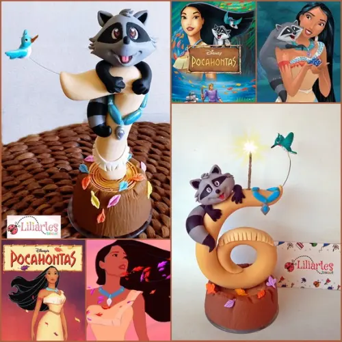 Vela Estilizada Princesa Pocahontas 12 cm