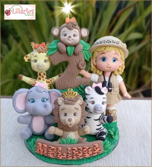 Topo Safari menina-personalizado