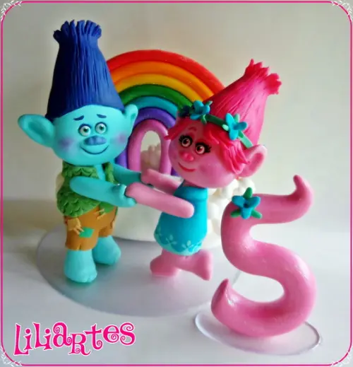 Topo de Bolo Trolls