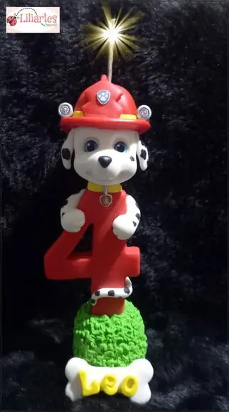 Vela Estilizada Patrulha Cachorrinho- 14cm