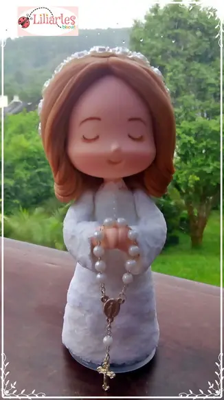 Boneca personalizada Primeira Comunhão-15cm