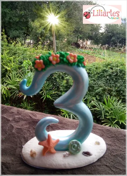 Vela estilizada Moana 13 Cm