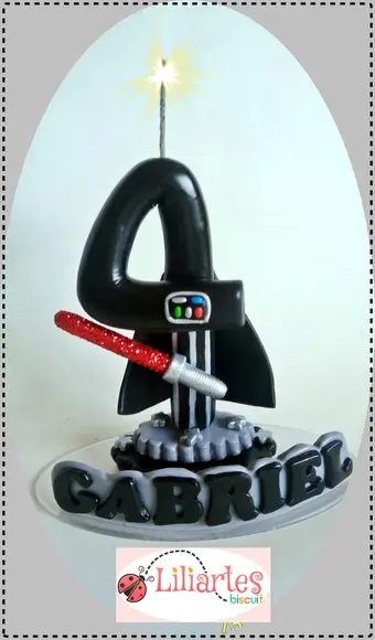 Vela Estilizada 14cm+ Nome
