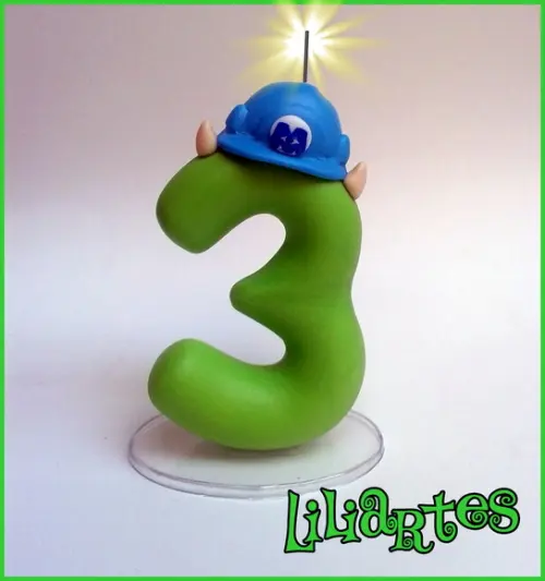 vela Monstros 12cm-cópia proibida