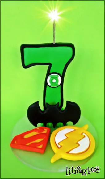 Vela Super Heróis 12cm- cópia proibida