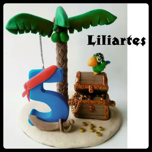 Topo de Bolo Piratas