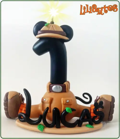 Vela Safari 15cm + Nome_cópia Proibida