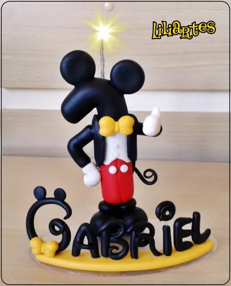 Vela Estilizada e Personalizada 14cm-cópia Proibida