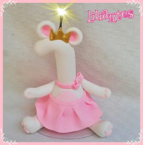 Vela princesa ursa 15cm_cópia proibida