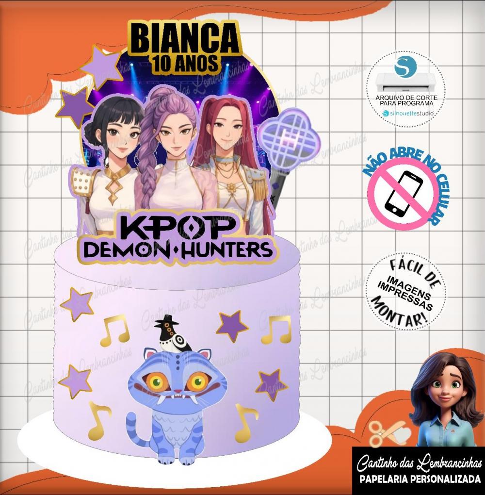 Arquivo de Corte Topo de Bolo Guerreiras do K-Pop 0002