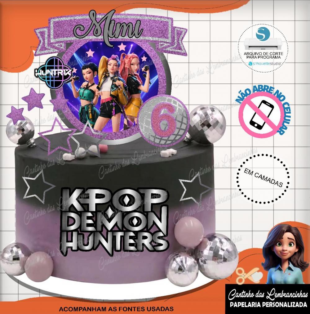 Arquivo de Corte Topo de Bolo Guerreiras do K-Pop 0023