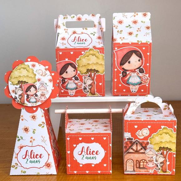 Kit Chapeuzinho Vermelho Pegue e Monte 40 Itens