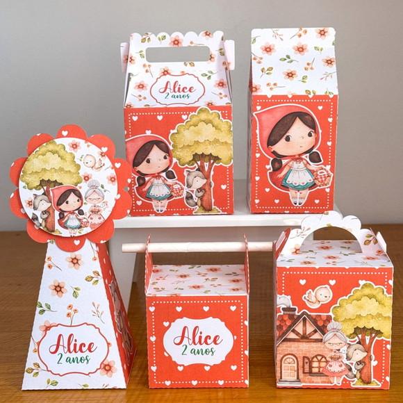 Kit Chapeuzinho Vermelho Pegue e Monte 60 Itens