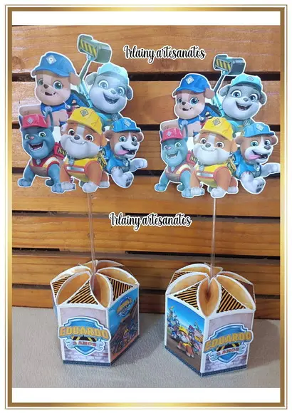 Rubble e Sua Turma Centro de Mesa