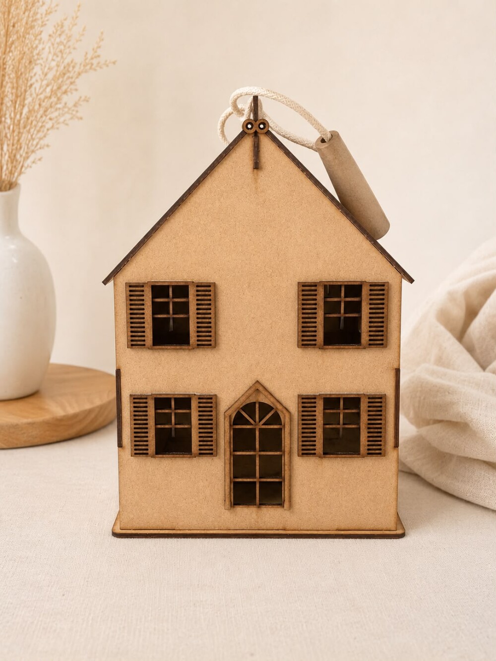 Casinha Maleta em MDF 3mm Cru – Personalizável