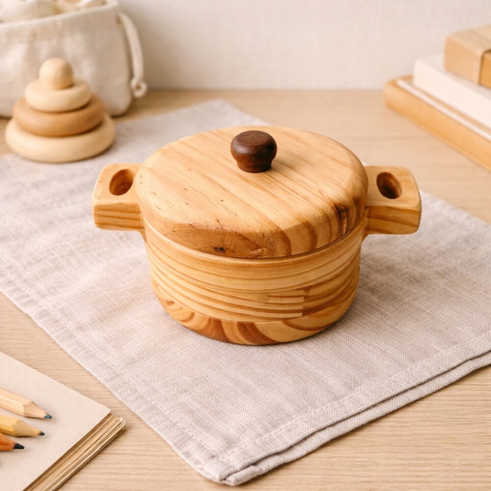 Kit Cozinha de Madeira com 4 Peças