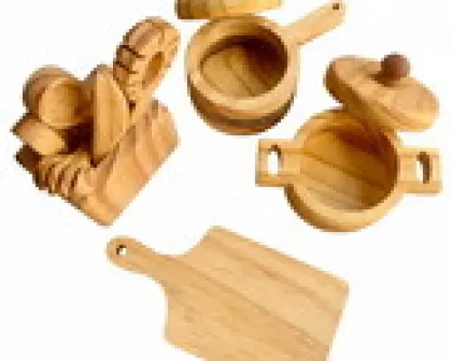 Kit Cozinha de Madeira - com 9 Peças