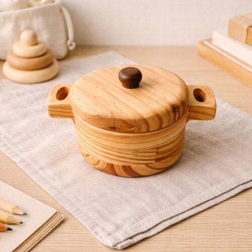 Kit Cozinha de Madeira com 4 Peças