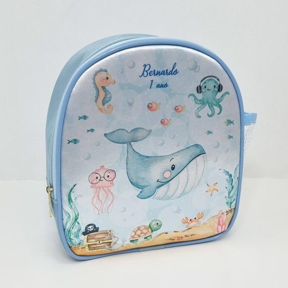 Mochila Personalizada Fundo do Mar Sereia