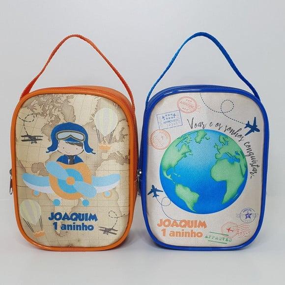 Bolsa Volta ao Mundo Aviador Personalizada