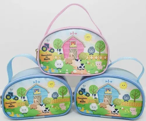 Bolsa Fazendinha Rosa Personalizada
