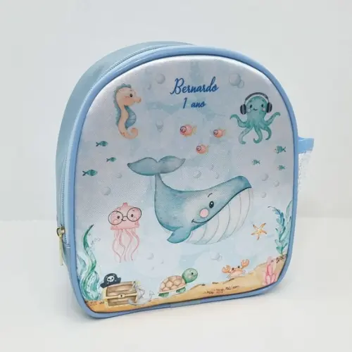 Mochila Personalizada Fundo do Mar Sereia