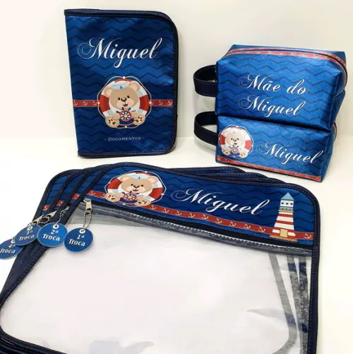 Kit Organizador Bebê - Urso Marinheiro