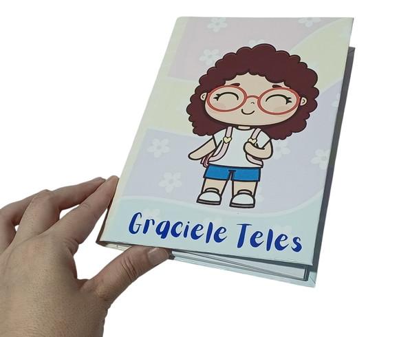 Kit com 4 Cadernos Brochurão Personalizados Infantil
