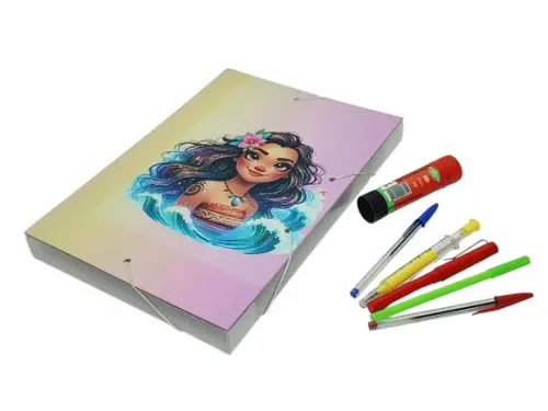 Pasta Plástica de Elástico - A4 - Moana