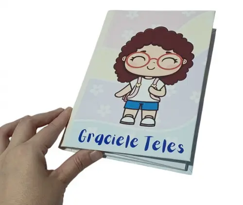 Kit com 4 Cadernos Brochurão Personalizados Infantil