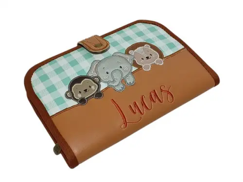 Porta Caderneta de Vacinação Safari - Personalizada