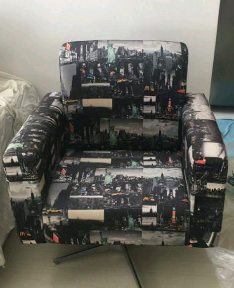 1 capa poltrona em Suede sob medida