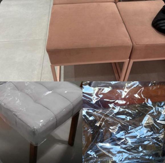 10 Capas Transparente para Puff 50 x 55 x até 15 Alt