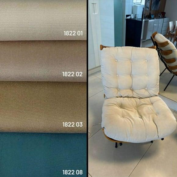 2 Capas Cadeira Costela (assento e Encosto) em Suede